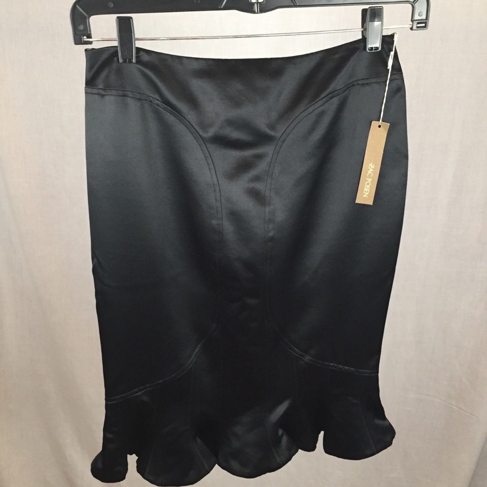 NWT Zac Posen Silk/Wool Tulip Hem Skirt